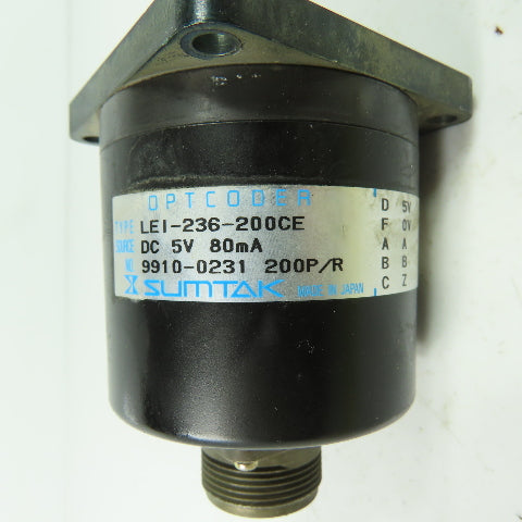 Sumtak LEI-236-200CE Rotary Encoder 5VDC 80mA 200P/R 7-Pin Plug