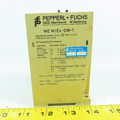 Pepperl + Fuchs WE M/Ex-DW-T Frequency Current Converter 110VAC