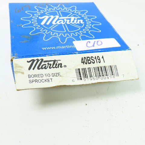 Martin 40BS191 19-Tooth Sprocket 1" Bore 3-1/4" OD