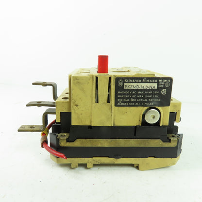 Klockner Moeller PKZM0-14,0-NA Circuit Breaker 600VAC 10HP 3Ph