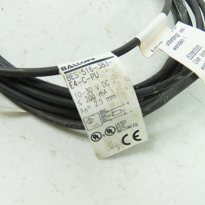 Balluff BES 516-383-E4-C-PU Inductive Proximity Sensor 10-30VDC 200mA