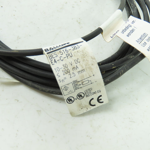 Balluff BES 516-383-E4-C-PU Inductive Proximity Sensor 10-30VDC 200mA