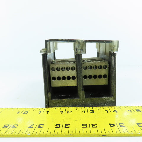 Ferraz Shawmut 66592 PDB 2 Pole 2/0-#14 x10 Way Power Distribution Block W/Cover