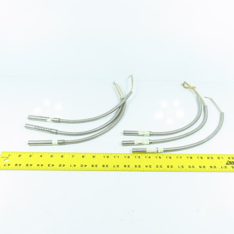 Watlow 250W 240V Cartridge Heater 1/2" OD x 3" & 3.5" L Lot Of 6