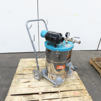 Tiger-Vac AVSD-4OL Explosion Proof Pneumatic Air Wet/Dry Vacuum 45-90CFM