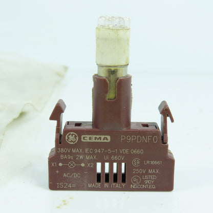 GE Cema P9PDNFJLB Illuminated Push Button Switch Module 380VAC Max