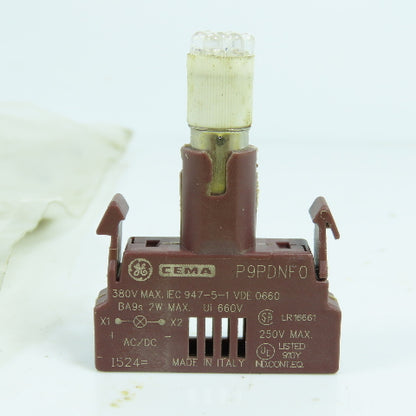 GE Cema P9PDNFJLB Illuminated Push Button Switch Module 380VAC Max