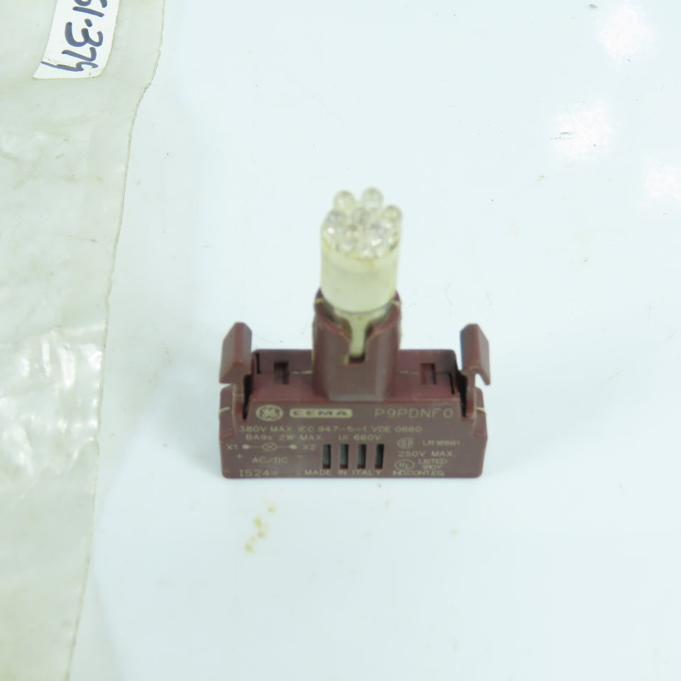GE Cema P9PDNFJLB Illuminated Push Button Switch Module 380VAC Max