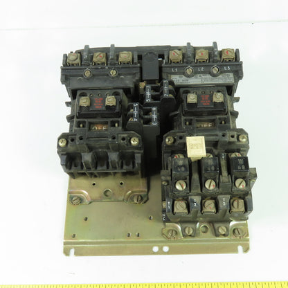 Alen Bradley 505-B0D Ser C Size 1 Reversing Contactor 2-10HP 600V 120V Coil 27A