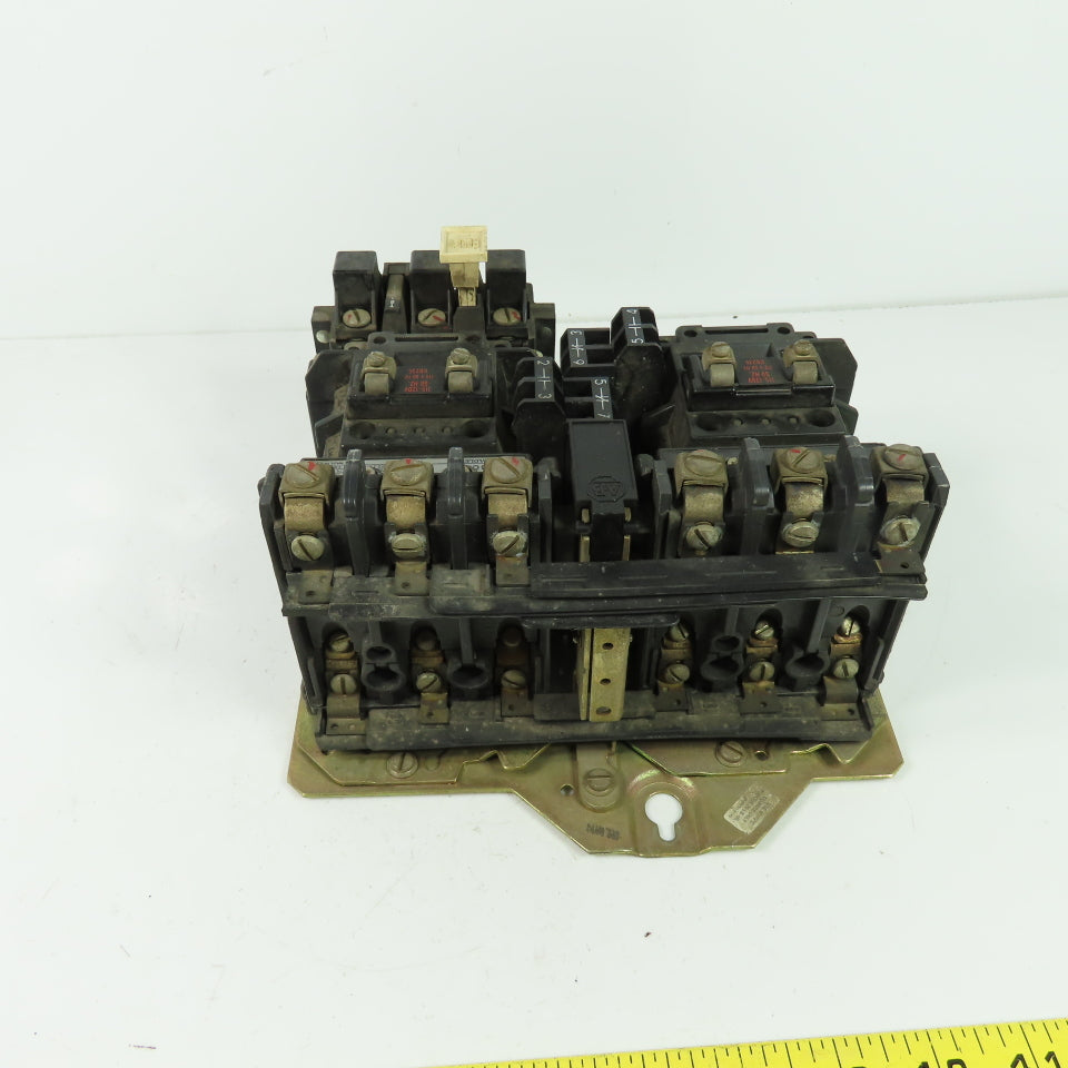 Alen Bradley 505-B0D Ser C Size 1 Reversing Contactor 2-10HP 600V 120V Coil 27A