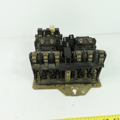 Alen Bradley 505-B0D Ser C Size 1 Reversing Contactor 2-10HP 600V 120V Coil 27A