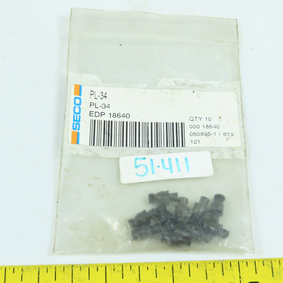 Seco PL-34 EDP 18640 Lock Pin for Indexable Insert Lot Of 10