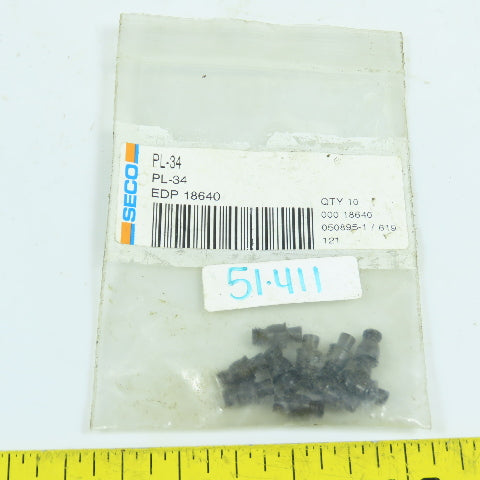 Seco PL-34 EDP 18640 Lock Pin for Indexable Insert Lot Of 10