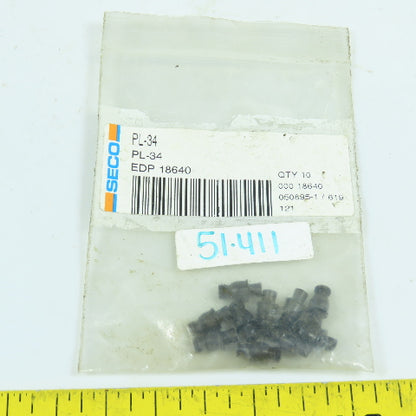 Seco PL-34 EDP 18640 Lock Pin for Indexable Insert Lot Of 10