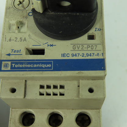 Telemecanique GV2-P07 3-Pole Manual Motor Starter Breaker 1.6-2.5A 600V Lot Of 2
