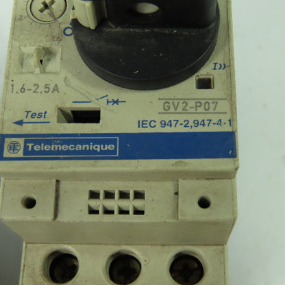 Telemecanique GV2-P07 3-Pole Manual Motor Starter Breaker 1.6-2.5A 600V Lot Of 2