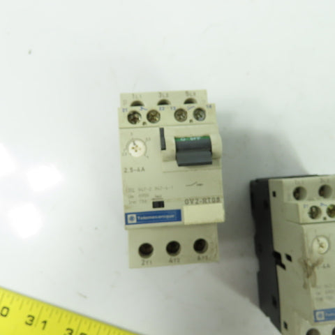 Telemecanique GV2-RT08 3-Pole Manual Motor Starter Breaker 2.5-4A 690V Lot Of 2