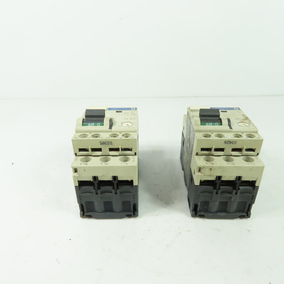 Telemecanique GV2-RT08 3-Pole Manual Motor Starter Breaker 2.5-4A 690V Lot Of 2