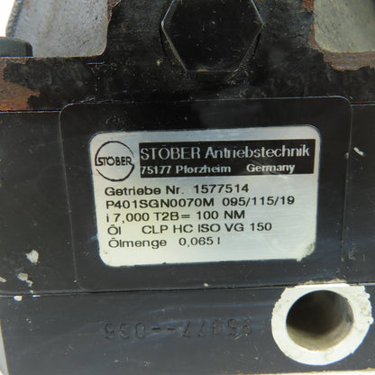 Stober P401SGN0070M 1577514 Planetary Gearbox Gear Head 7000 T2B=100 NM