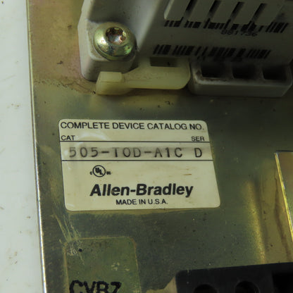 Allen Bradley 505-TOD-A1C 3Ph Reversing Motor Starter 600VAC 120V Coil
