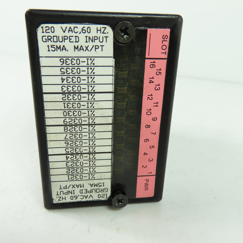GE Fanuc IC670MDL240J 12VAC Grounded Input Module 16PT 15MA