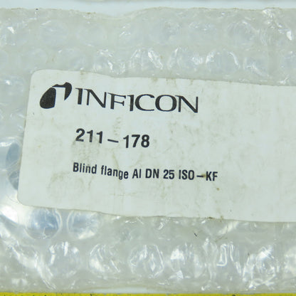 Inficon 211-178 AI DN 25 ISO-KF Aluminum Blind Flange Lot Of 7 NEW
