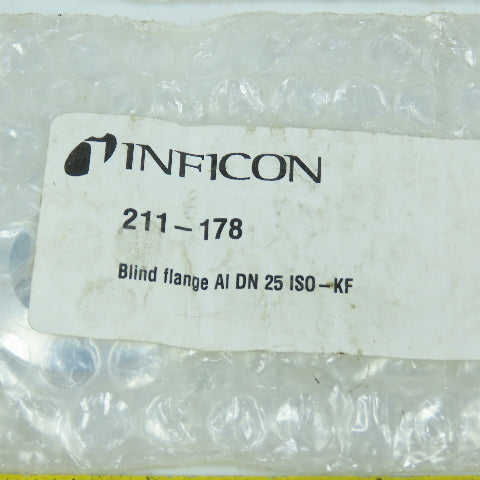 Inficon 211-178 AI DN 25 ISO-KF Aluminum Blind Flange Lot Of 7 NEW