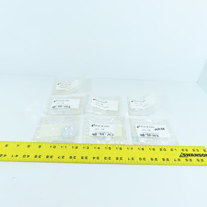 Inficon 211-178 AI DN 25 ISO-KF Aluminum Blind Flange Lot Of 7 NEW