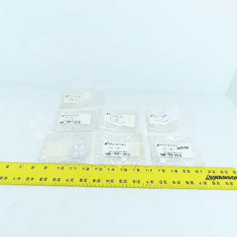 Inficon 211-178 AI DN 25 ISO-KF Aluminum Blind Flange Lot Of 7 NEW