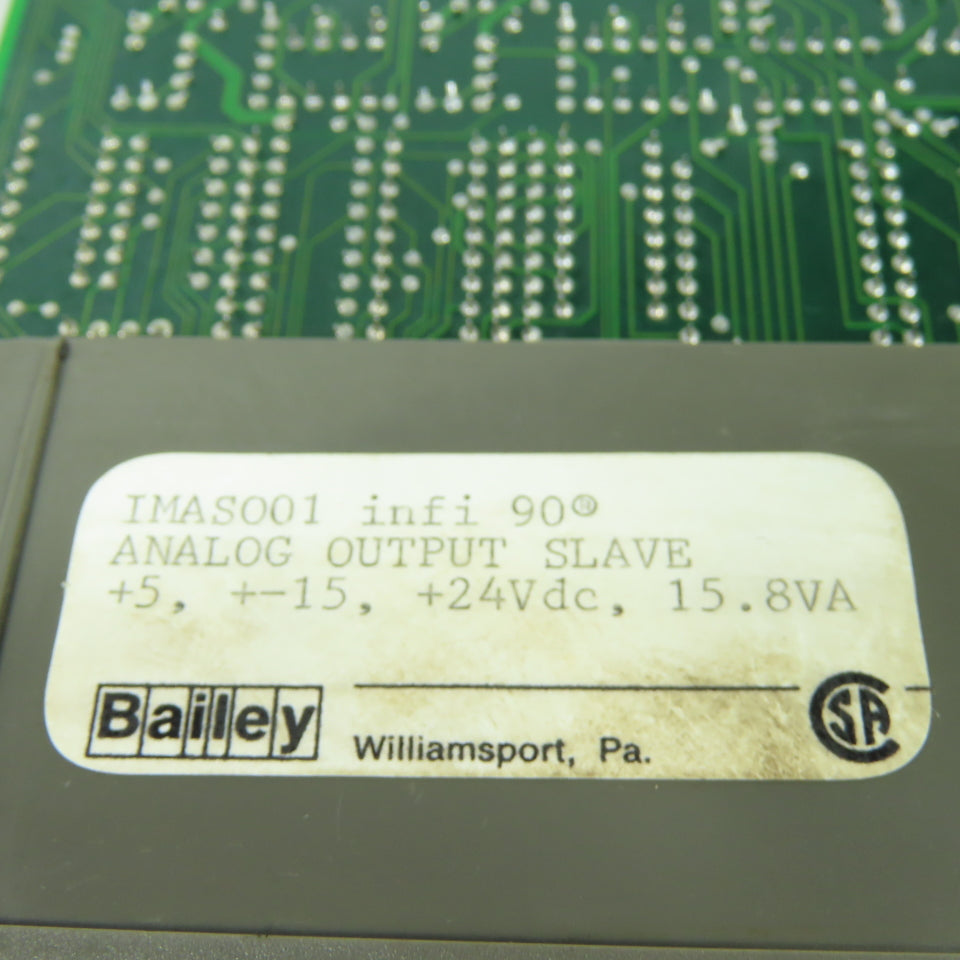 ABB Bailey 6637841J1 IMAS001 Infi 90 Analog Output Slave Module Card
