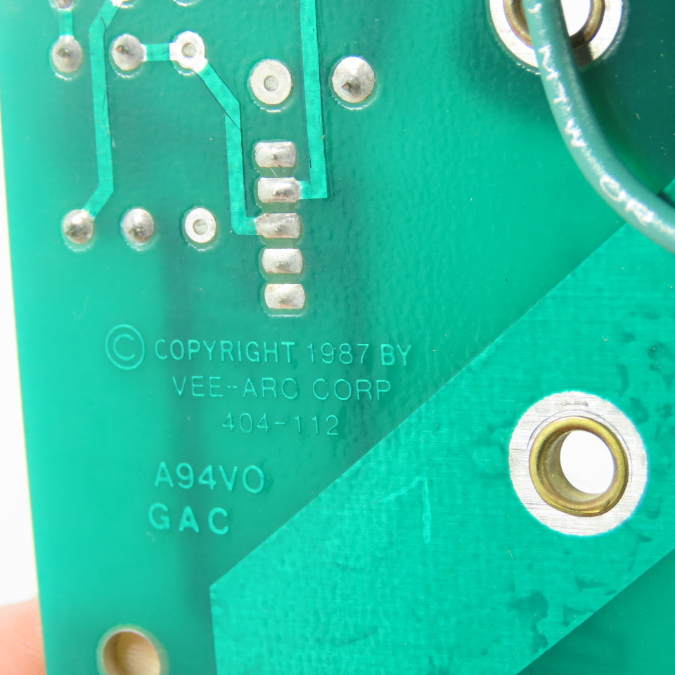 Vee-Arc 930-101 Circuit Board 404-112 A94VO