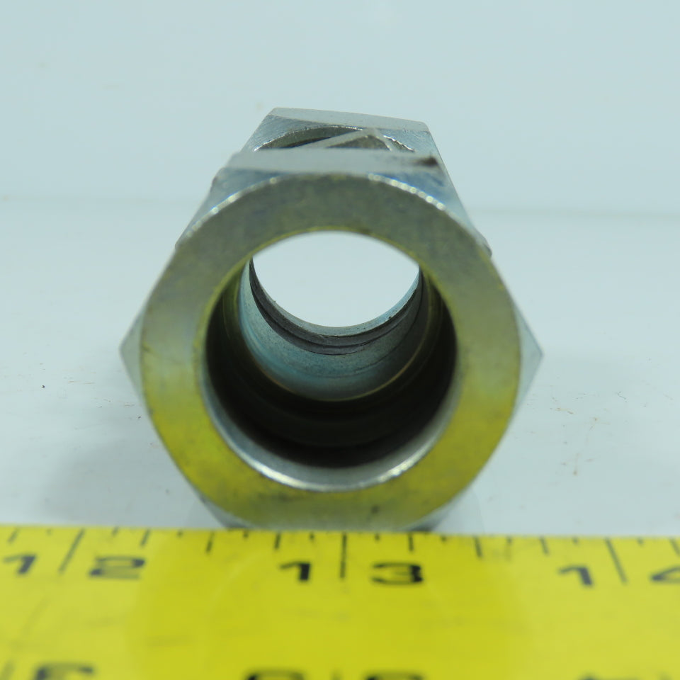 Single Ferrule Compression Tube Hydraulic Hose Fitting Coupling 1" x 1"