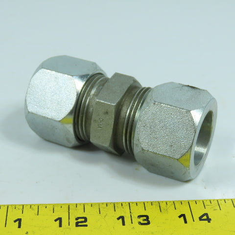 Single Ferrule Compression Tube Hydraulic Hose Fitting Coupling 1" x 1"