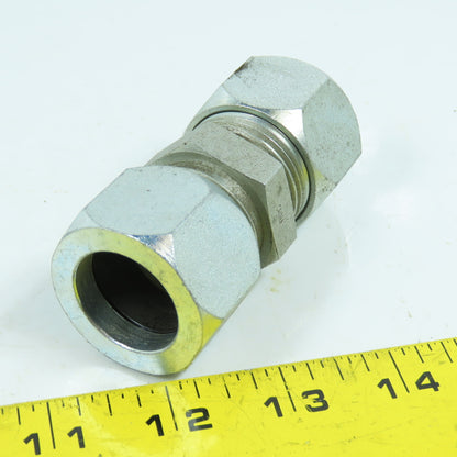 Single Ferrule Compression Tube Hydraulic Hose Fitting Coupling 1" x 1"