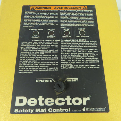Data Instruments 3SMC-BXQD4H-1 Detector safety Mat Control 115/230VAC 30VA