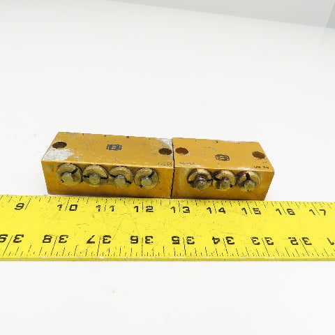 US 3V US 4V 3 & 4 Way Lubrication Metering Manifold Lot Of 2