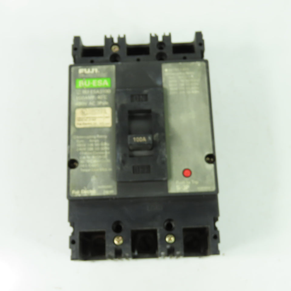 Fuji BU-ESA3100 3-Pole Circuit Breaker 480VAC 100A