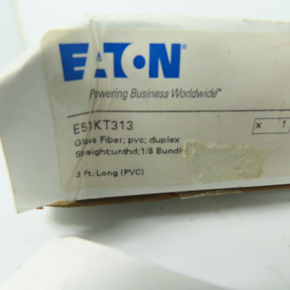 Eaton E51KT313 Glass Fiber Steel PVC Duplex Straight THD 1/8 Bundle 3' Length