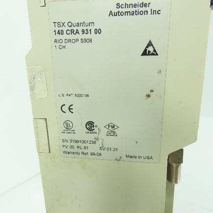 Schneider 140 CRA 931 00 TSX Quantum RIO Drop S908 Module