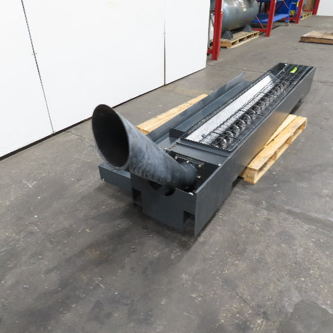 1/2Hp 208 50/60Hz Chip Conveyor Trash Screw Auger Trough 16FPM 76" x 16" Intake
