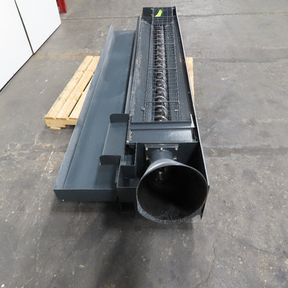 1/2Hp 208 50/60Hz Chip Conveyor Trash Screw Auger Trough 16FPM 76" x 16" Intake