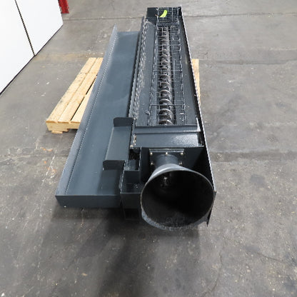 1/2Hp 208 50/60Hz Chip Conveyor Trash Screw Auger Trough 16FPM 76" x 16" Intake
