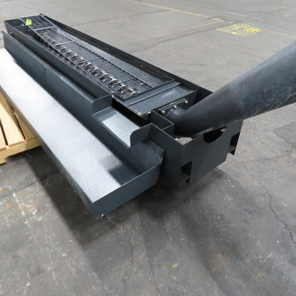 1/2Hp 208 50/60Hz Chip Conveyor Trash Screw Auger Trough 16FPM 76" x 16" Intake