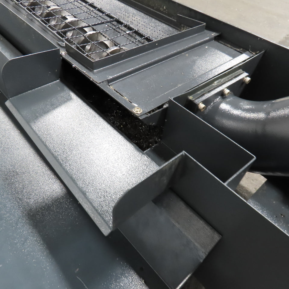 1/2Hp 208 50/60Hz Chip Conveyor Trash Screw Auger Trough 16FPM 76" x 16" Intake
