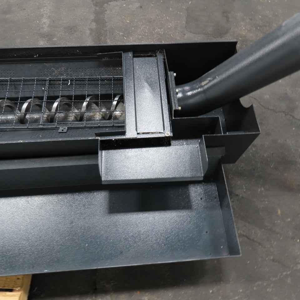 1/2Hp 208 50/60Hz Chip Conveyor Trash Screw Auger Trough 16FPM 76" x 16" Intake