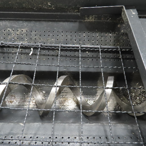 1/2Hp 208 50/60Hz Chip Conveyor Trash Screw Auger Trough 16FPM 76" x 16" Intake
