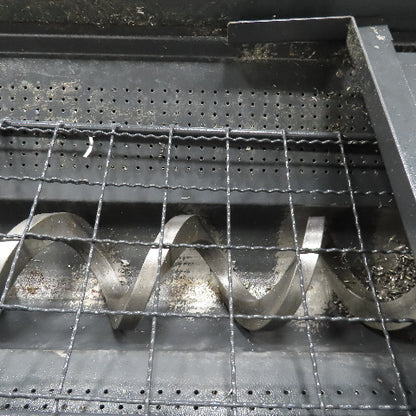 1/2Hp 208 50/60Hz Chip Conveyor Trash Screw Auger Trough 16FPM 76" x 16" Intake