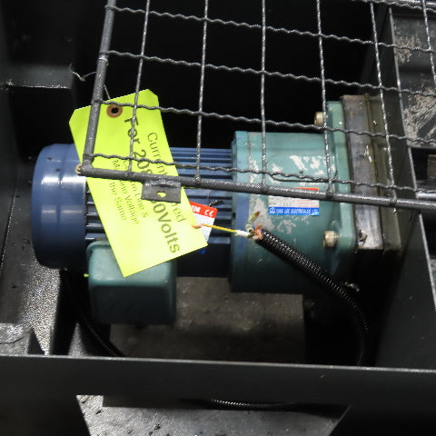 1/2Hp 208 50/60Hz Chip Conveyor Trash Screw Auger Trough 16FPM 76" x 16" Intake