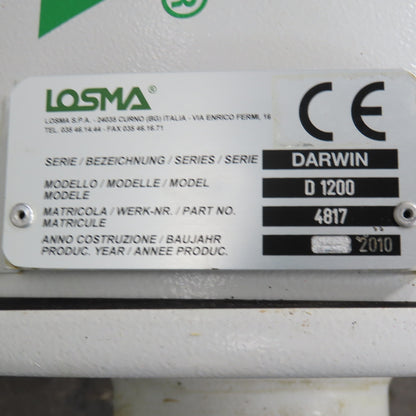 Losma D 1200 Darwin 208-220/480V 3Ph Oily Smoke Mist Filter Centrifugal Fan