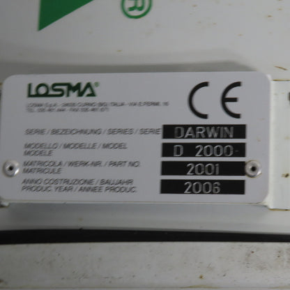 Losma D 2000 Darwin 208-220/480V 3Ph Oily Smoke Mist Filter Centrifugal Fan